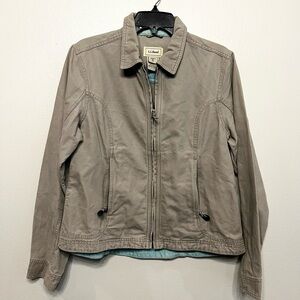 L.L. Bean VTG Women's Canvas Utility Field Full Zip Cotton Jacket Sz Medium
